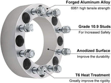 Cargar imagen en el visor de la galería, Wheel Spacer Kit 8x180 Bolt Pattern | 1.5" Thick | 14mm x 1.5 wheel studs | 2011 - 2024 GMC Sierra &amp; Chevrolet Silverado 2500HD 3500HD
