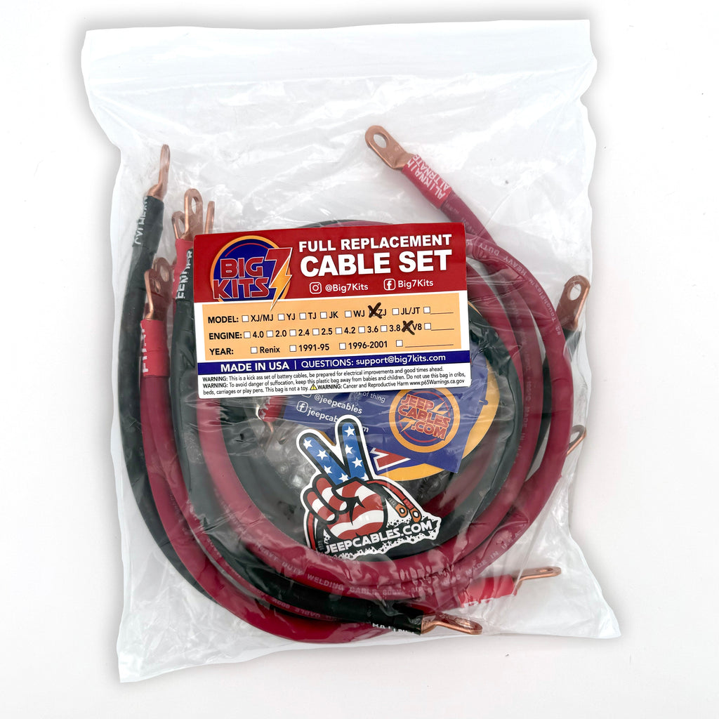 Big 7 Battery Cable Kit 1993 - 1998 Jeep Grand Cherokee ZJ