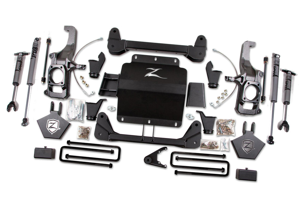 11-19 Silverado/Sierra 2500HD/3500HD 5.0 Inch Lift Kit With Top Overload With Fox Adventure  Shocks Zone Offroad