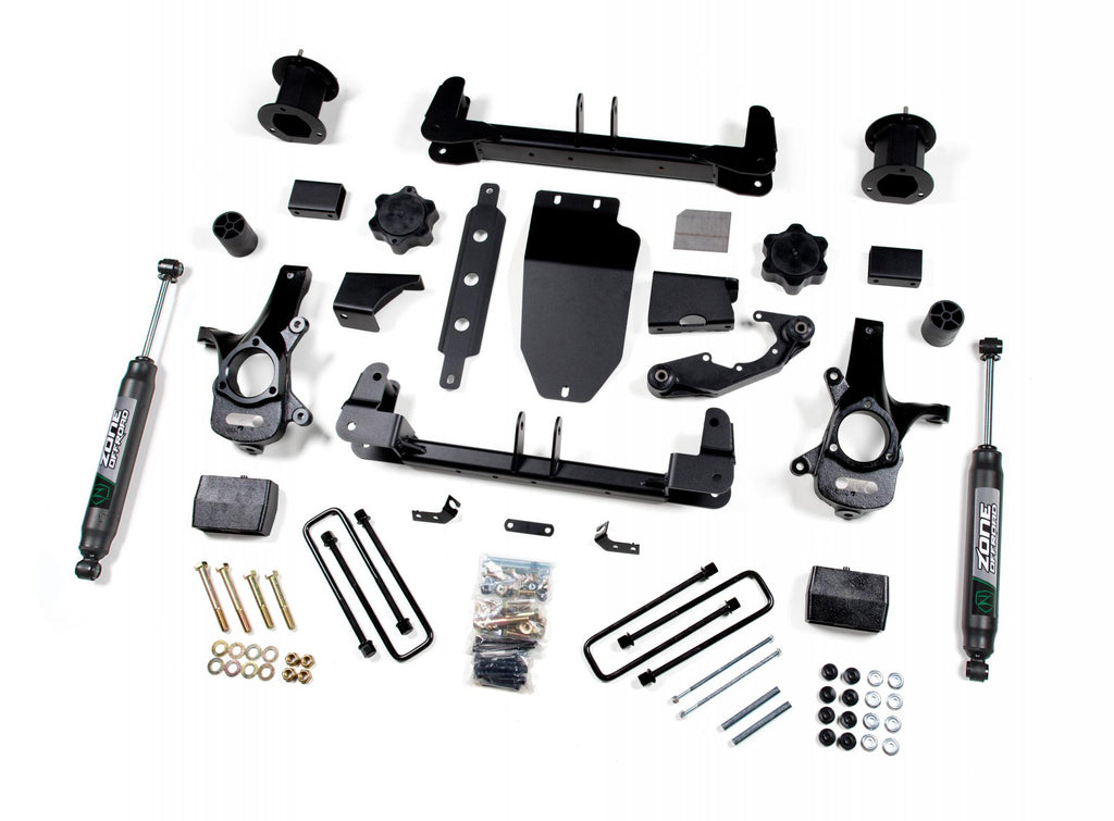 14-18 Silverado/Sierra 1500 4WD 4.5 Inch Alum/Stamped Arms Fox Adventure Shocks Zone Offroad