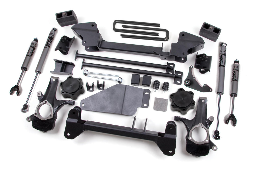 99 K1500 00-06 Silverado/Sierra 1500 6 Inch Lift Kit Fox Adventure Shocks Zone Offroad