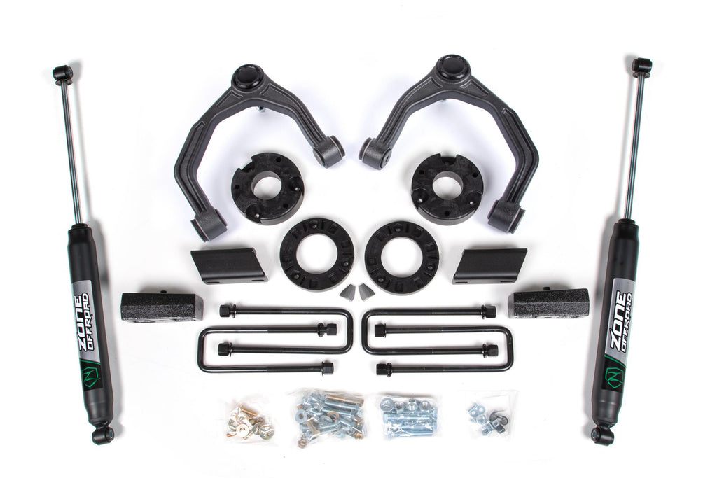 19-23 Silverado/Sierra 1500 3.5 Inch Adventure Series Lift Kit With Nitro Shocks Zone Offroad