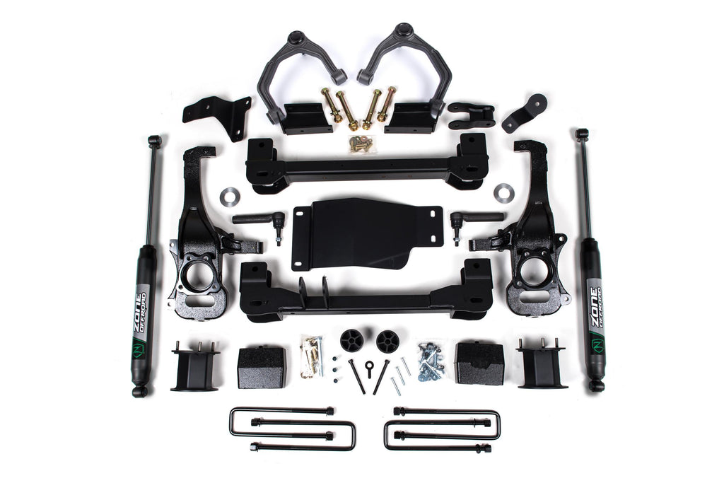 19-24 Chevy/GM Trail Boss / AT4 1500 4WD 4 Inch Lift Kit With Nitro Shocs Zone Offroad