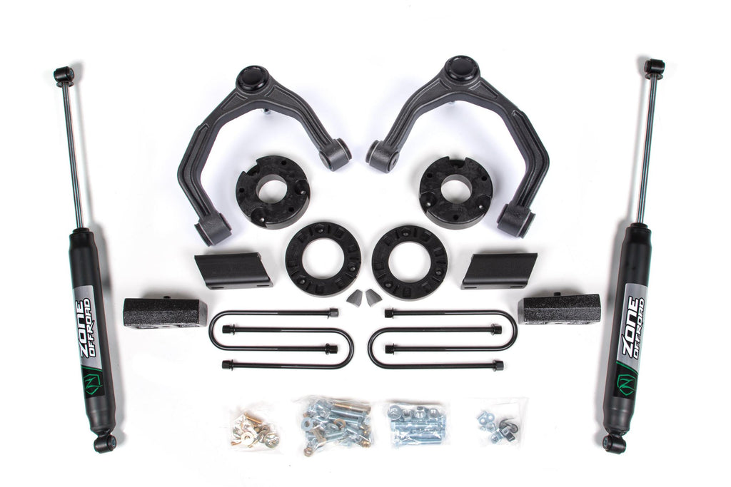 3.5 Inch Lift Kit For 25-Up Silverado/Sierra 1500 4WD Nitro Series Zone Offroad