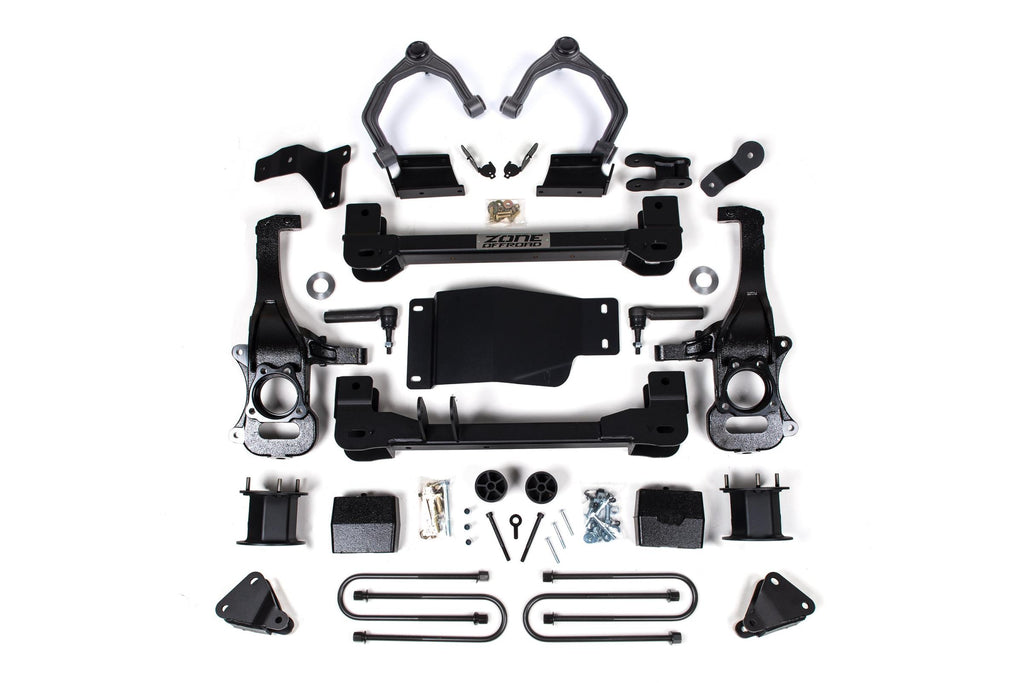 4 Inch Lift Kit For 25-Up Silverado/Sierra 1500 ZR2, AT4X 1500 4WD 3 Inch Rear Block Spacer Front Rear Shock Spacer Zone Offroad