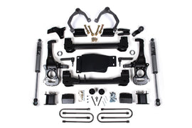 4 Inch Lift Kit For 25-Up Silverado/Sierra 1500 4WD 3 Inch Rear Block Spacer Front Fox 2.0 ADV Series Rear Shock Zone Offroad