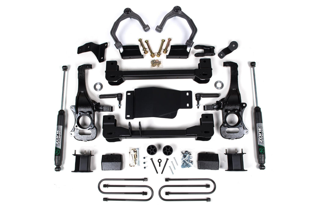 4 Inch Lift Kit For 25-Up Silverado/Sierra 1500 4WD 3 Inch Rear Block Spacer Front Nitro Series Rear Shock Zone Offroad