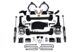 4 Inch Lift Kit For 25-Up Silverado/Sierra 1500 4WD 3 Inch Rear Block Spacer Front Nitro Series Rear Shock Zone Offroad