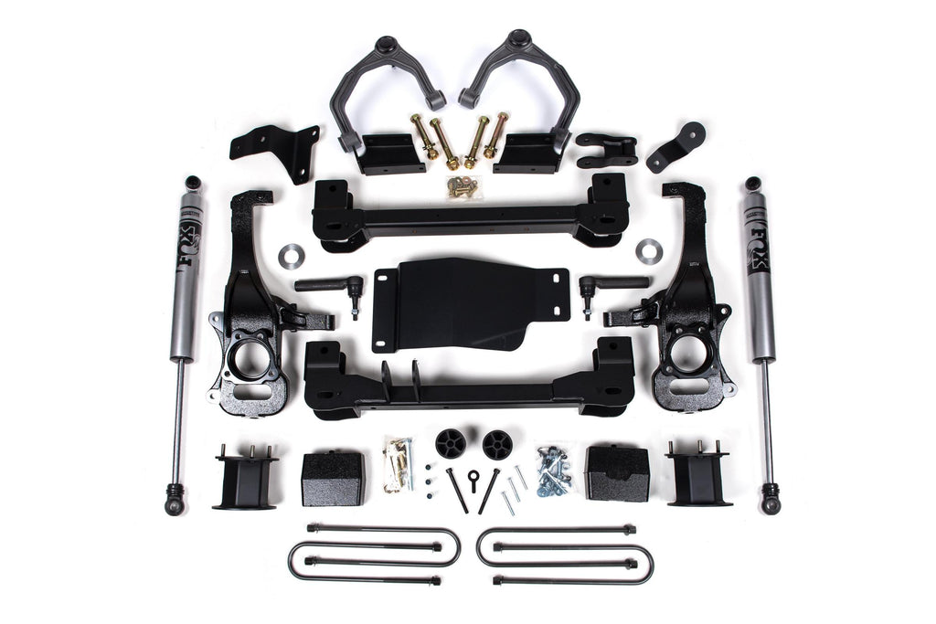 4 Inch Lift Kit For 25-Up Silverado/Sierra 1500 Custom Trail Boss/LT Trail Bass/AT4 4WD 3 Inch Rear Block Spacer Front Fox 2.0 ADV Series Rear Shock Zone Offroad