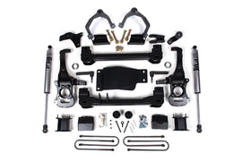 4 Inch Lift Kit For 25-Up Silverado/Sierra 1500 Custom Trail Boss/LT Trail Bass/AT4 4WD 3 Inch Rear Block Spacer Front Fox 2.0 ADV Series Rear Shock Zone Offroad