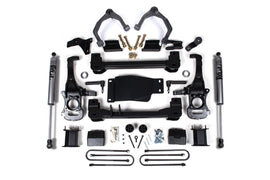 6 Inch Lift Kit For 25-Up Silverado/Sierra 1500 Custom/LT/LTZ/PPV/RST/WT/Elevation/PRO/SLE/SLT 4WD 5 Inch Rear Block Spacer Front Fox 2.0 ADV Series Rear Shock Zone Offroad