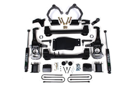 6 Inch Lift Kit For 25-Up Silverado/Sierra 1500 Custom/LT/LTZ/PPV/RST/WT/Elevation/PRO/SLE/SLT 4WD 5 Inch Rear Block Spacer Front Nitro Series Rear Shock Zone Offroad