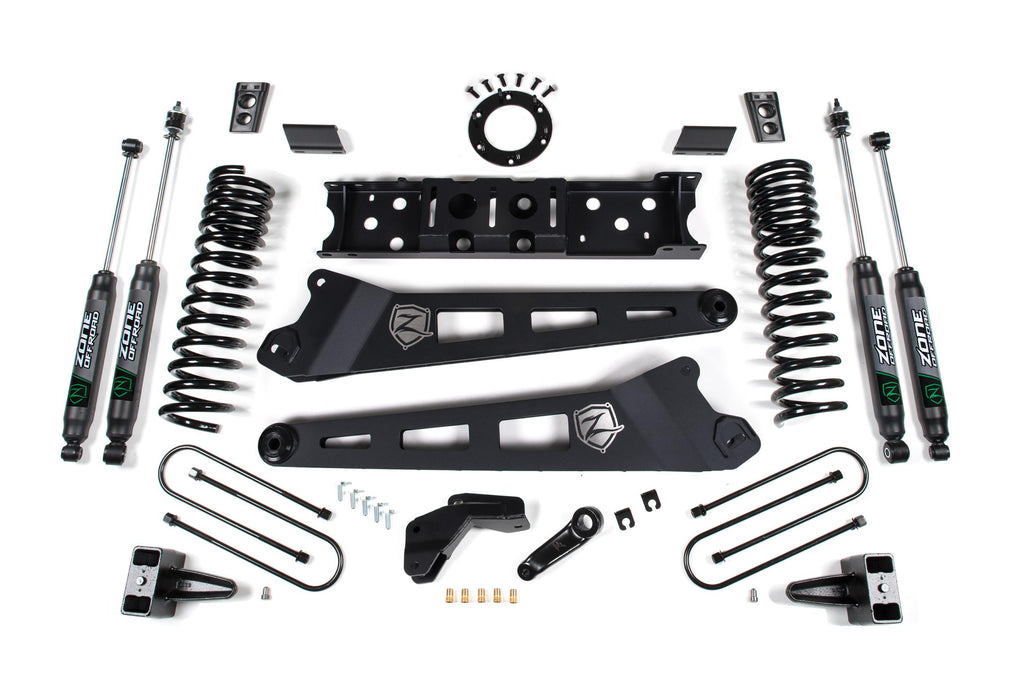 19-24 RAM 3500 4 Inch Radius Arm Gas 3 Inch Rear Block With Overload Nitro Shocks Zone Offroad