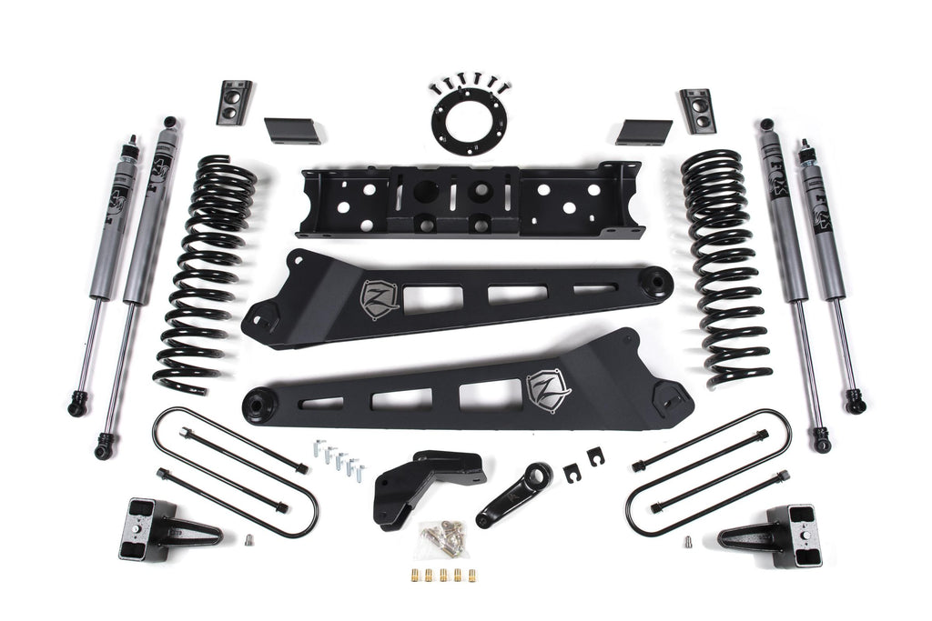 19-24 RAM 3500 4 Inch Radius Arm Bracket Gas 2 Inch Rear Block Without Overload Adventure Shocks Zone Offroad
