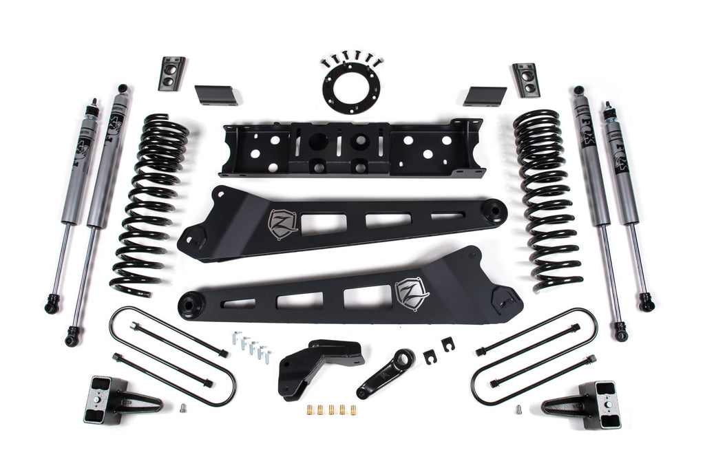 19-24 RAM 3500 6.5 Inch Radius Arm 5 Inch Rear Block Without Overload Diesel 8-Bolt T-Case Fox Adventure Shocks Zone Offroad