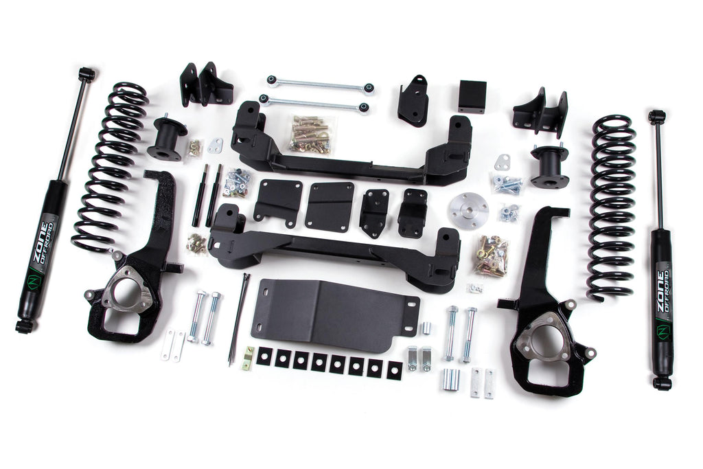13-15 Dodge RAM 1500 6 Inch Front 5 Inch Rear Lift Height Strut Spacer Lift Kit With Nitro Shocks Zone Offroad