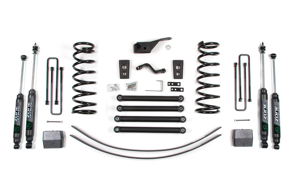 00-02 Dodge RAM 2500 5.0 Inch Coil Spring Lift Kit With Nitro Shocks Zone Offroad