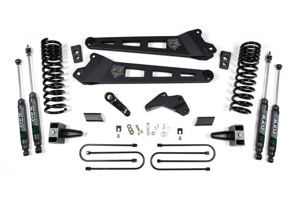 13-18 RAM 3500 5.5 Inch Replacement Radius Arm Lift Kit Gas With Nitro Shocks Zone Offroad