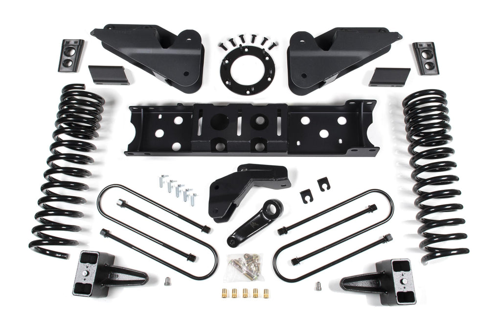 19-24 RAM 3500 4.5 Inch Radius Arm Bracket 3 Inch Rear Block With Overload Diesel 6-Bolt T-Case Fox Adventure Shocks Zone Offroad