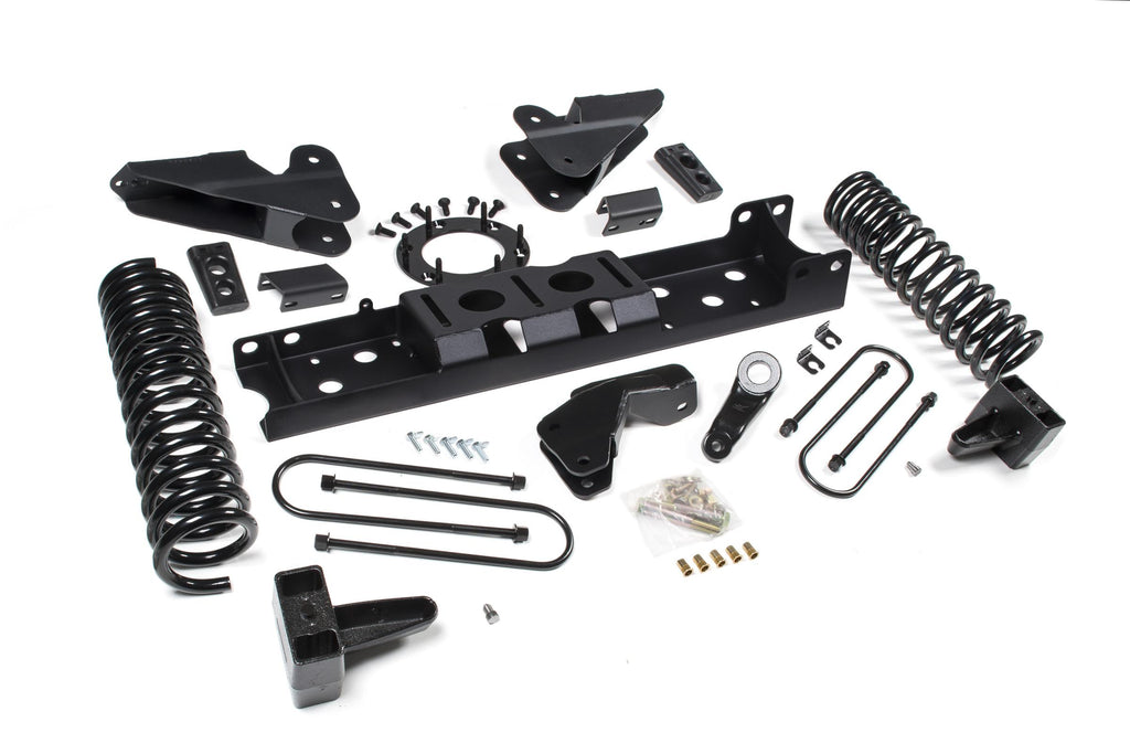 19-24 RAM 3500 4.5 Inch Radius Arm Bracket 2 Inch Rear Block Without Overload Diesel 6-Bolt T-Case Fox Adventure Shocks Zone Offroad