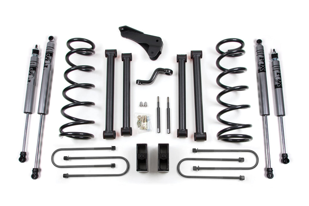 03-07 Dodge 2500/3500 With 4-1/8 Axle Coil Spring 5.0 Inch LIft Kit Fox Shocks Zone Offroad