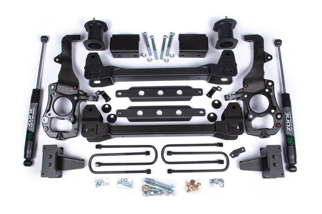 21-24 Ford F-150 2WD 6 Inch Lift Kit 3.25 Inch Rear Lift Block Spacer Front Fox Adv Series Rear Zone Offroad