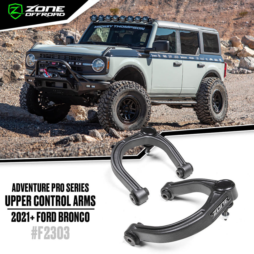 Zone Offroad Upper Control Arms | ZONF2303 | 2021 - 2024 Ford Bronco (Not Bronco Sport)