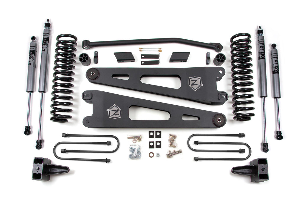08-10 Ford F-250/F-350 Super Duty 4 Inch Radius Arm Lift Kit Gas Fox Adventure Shocks Zone Offroad