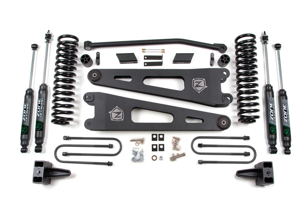 08-10 Ford F-250/F-350 Super Duty 4 Inch Radius Arm Lift Kit Gas With Nitro Shocks Zone Offroad
