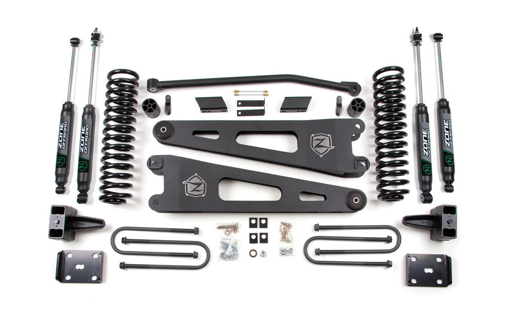 11-16 Ford F-250/F-350 Super Duty 4 Inch Radius Arm Lift Kit Gas With Nitro Shocks Zone Offroad