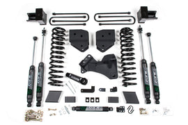 17-19 Ford F-250/350 Super Duty 4 Inch Lift Kit 2 Inch Rear Block Gas 2 Leaf Main Nitro Shocks Zone Offroad