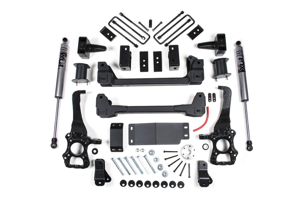 15-20 F-150 6 Inch Lift Kit 4-3/8 Inch Rear Block Fox Shocks Zone Offroad