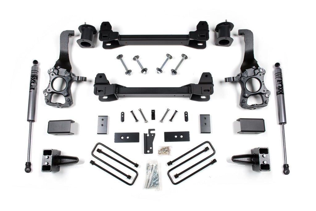 2014 F-150 2WD 6 Inch Lift Kit 4 Inch Rear Block Fox Shocks Zone Offroad