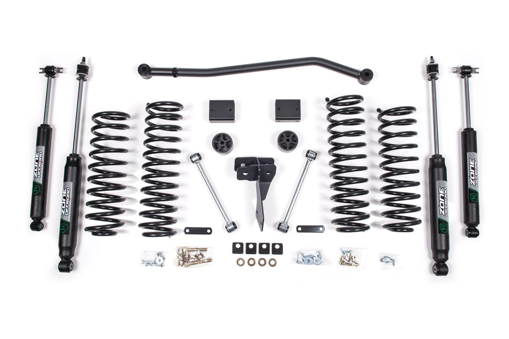 07-15 Jeep Wrangler JK 4 Door 4 Inch Coil Spring Lift Kit With Nitro Shocks Zone Offroad