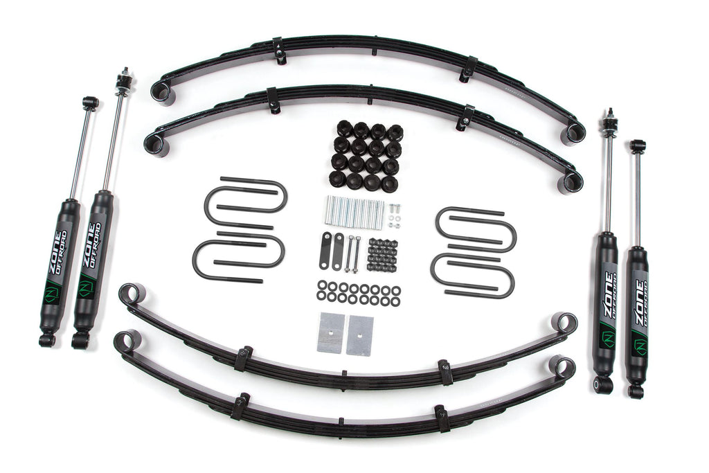 87-95 Jeep Wrangler YJ 2 Inch Leaf Spring Lift Kit With Nitro Shocks Zone Offroad