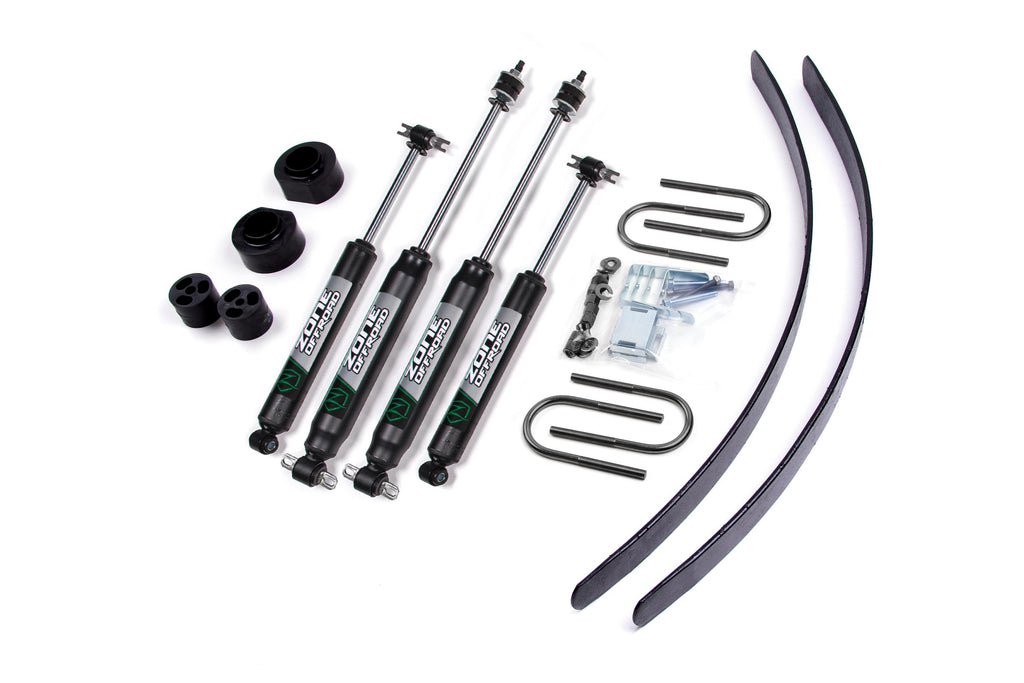 84-01 Jeep Cherokee XJ 2 Inch Lift Kit With Chrysler Axle With Nitro Shocks Zone Offroad
