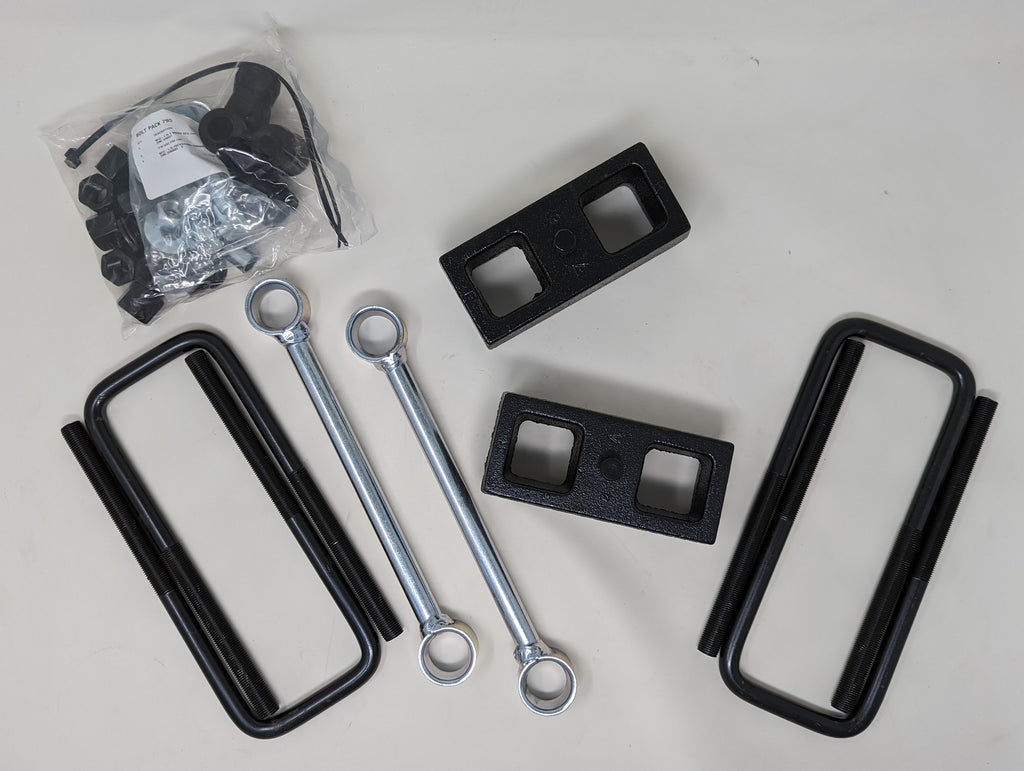 Zone Offroad 2" Rear Lift Block & U-Bolt Kit | ZONN2209 | 2016 - 2024 Nissan Titan XD