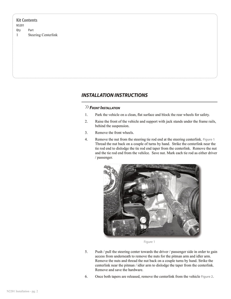 Zone Offroad Steering Centerlink For 2016 - 2024 Nissan Titan XD | ZONN5201