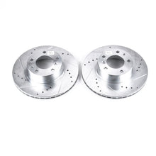 Cargar imagen en el visor de la galería, Power Stop 89-95 BMW 525i Front Evolution Drilled &amp; Slotted Rotors - Pair