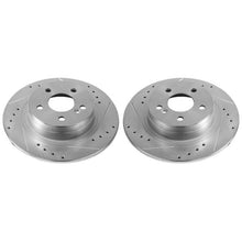 Cargar imagen en el visor de la galería, Power Stop 12-16 Mercedes-Benz C250 Rear Evolution Drilled &amp; Slotted Rotors - Pair