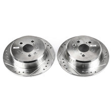 Cargar imagen en el visor de la galería, Power Stop 95-99 Toyota Celica Rear Evolution Drilled &amp; Slotted Rotors - Pair