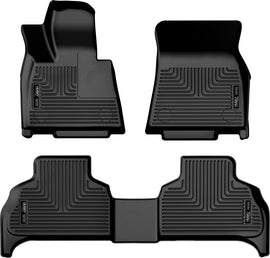 Husky Liners 19-23 BMW X5 Weatherbeater Revestimientos de piso para asiento delantero y segundo, color negro