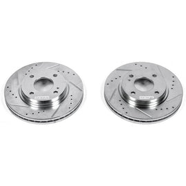 Power Stop 11-19 Ford Fiesta Front Evolution Drilled & Slotted Rotors - Pair