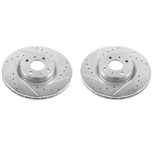 Cargar imagen en el visor de la galería, Power Stop 12-18 Fiat 500 Front Evolution Drilled &amp; Slotted Rotors - Pair