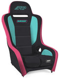 PRP ShReddy Podium Suspension Seat - Black- Pink / Teal