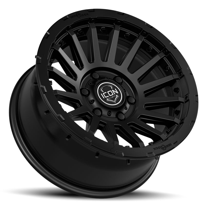 ICON Recon Pro 17x8.5 6 x 135 6 mm Offset 5 pulgadas BS 87.1 mm Diámetro Rueda negra satinada