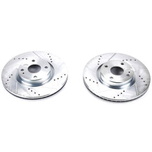 Cargar imagen en el visor de la galería, Power Stop 17-19 Fiat 124 Spider Front Evolution Drilled &amp; Slotted Rotors - Pair