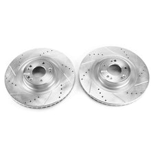 Cargar imagen en el visor de la galería, Power Stop 12-16 Hyundai Equus Front Evolution Drilled &amp; Slotted Rotors - Pair