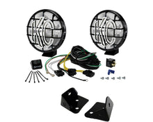 Load image into Gallery viewer, KC HiLiTES 07-18 Jeep JK 6in Apollo Pro Halogen 2-Light Sys Pillar Mount (100W Spread Beam)