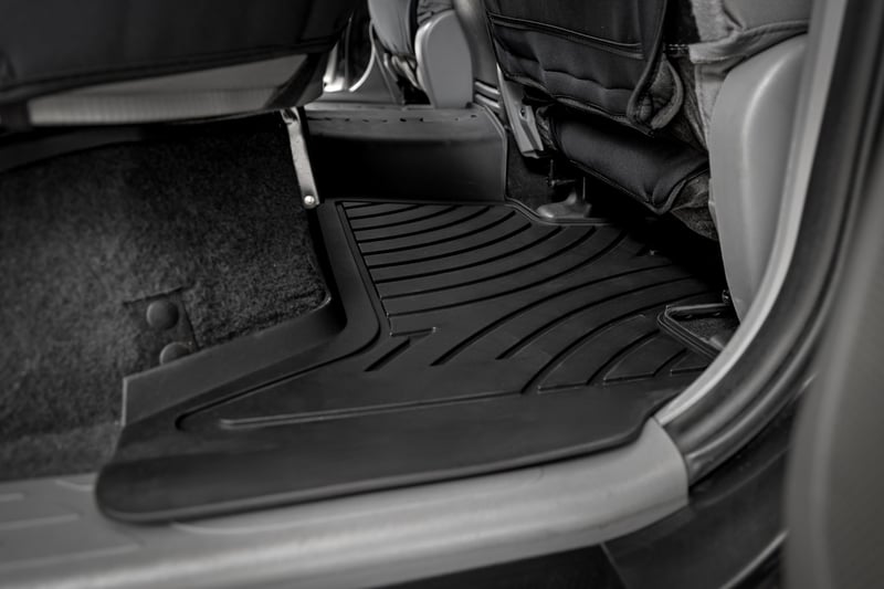 Rough Country Flex-Fit Floor Mats Front and Rear 2012 - 2015 Toyota Tacoma 2WD/4WD